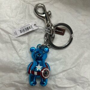 COACH x Marvel Collab Metal keychain CAPTAIN AMERICA